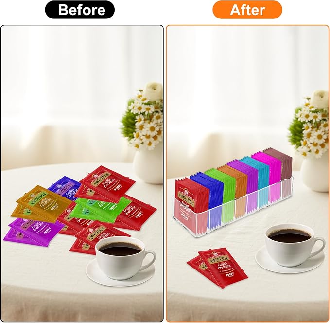Acrylic Tea Bag Organizer, for Drawer, Countertop, 1 Pack - Image 4