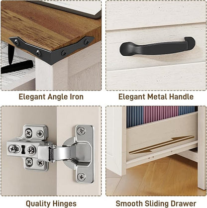 3 Drawers Farmhouse File Cabinet - Image 7