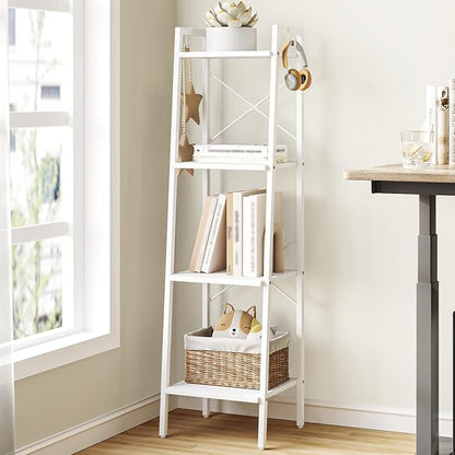 Hzuaneri Ladder Shelf, Freestanding Corner Storage Shelf | Bookcase by Hzuaneri