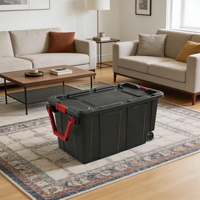 40-gallon wheeled plastic storage boxes - Image 6