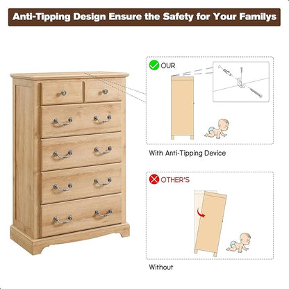 T4TREAM 6 Drawers Dresser Chests - Image 7