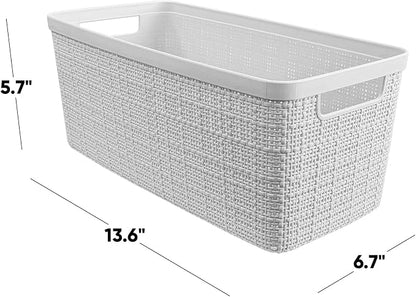 Curver Set of 8 Slim 6.8L Jute Decorative Plastic Organization and Storage - Image 2