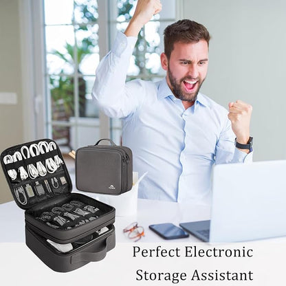 MATEIN Cord Organizer Bag with Adjustable Divider, DJ Electronic Storage | - Image 8