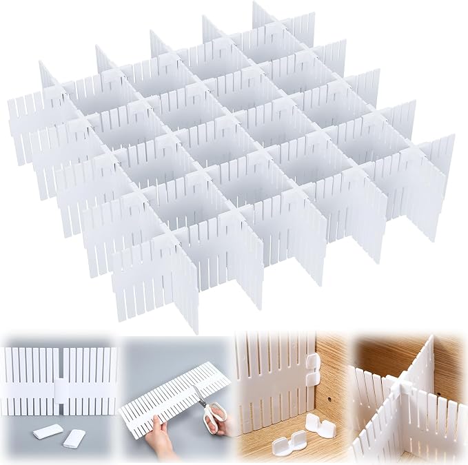 Blosssound 15 Pcs 5.12 Tall Drawer Divider Adjustable Drawer Organizer DIY by Blosssound