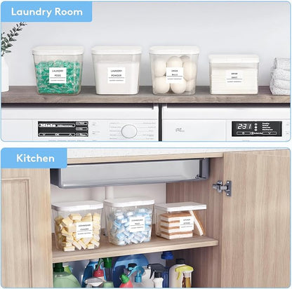 Lifewit 3+1 Laundry Pods Container & Dryer Sheet Holder, Large Powder Detergent - Image 8