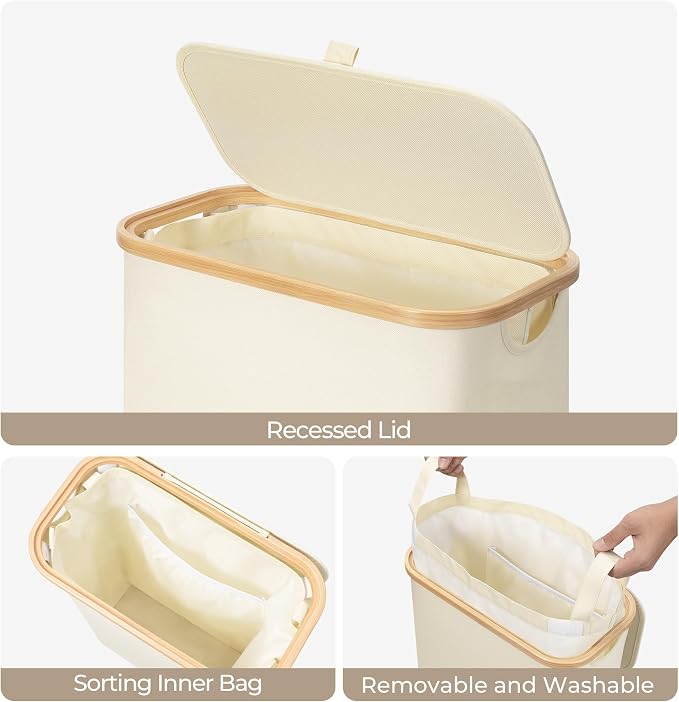 StorageWorks 60L Slim Laundry Hamper - Image 5