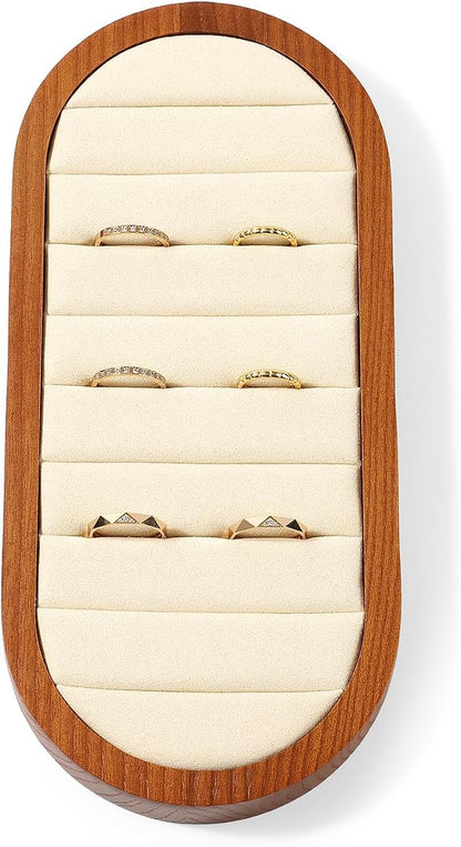 Small Jewelry Rings Display Tray Solid Wood Jewelry Display Organizer Tray - Image 5