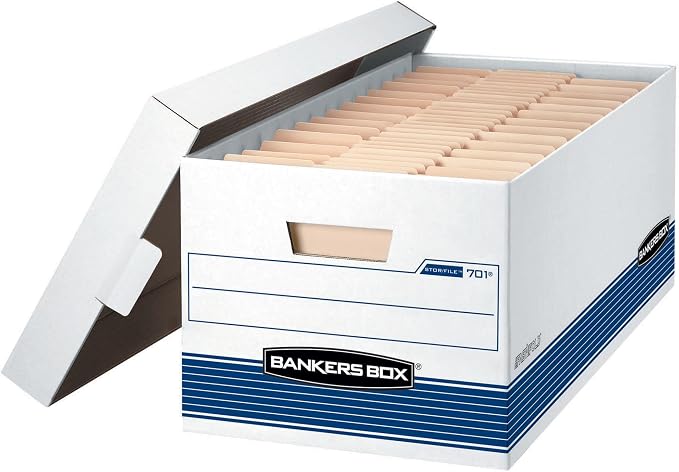 Bankers Box 20 Pack STOR/FILE Medium-Duty File Storage Boxes, Lift-Off Lid by BankersBox