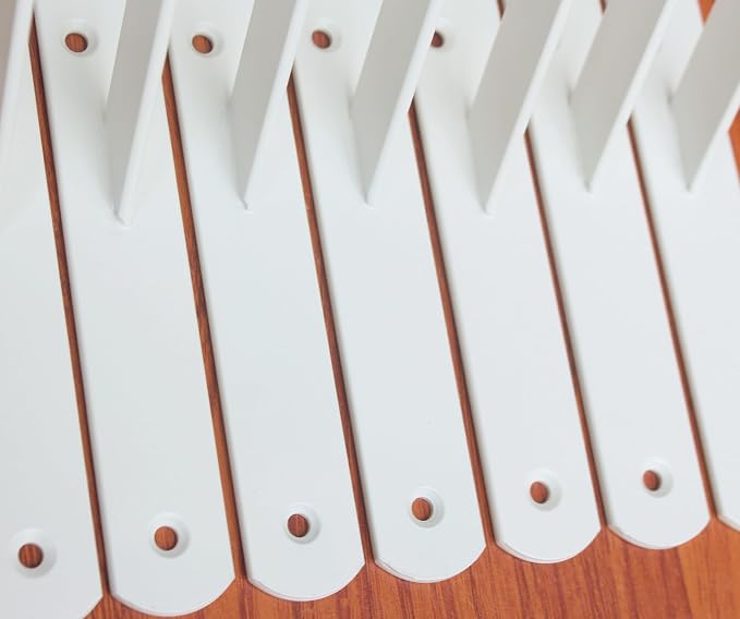 8 Pack L10 x H 8" White Heavy Duty Shelf Brackets - Image 3
