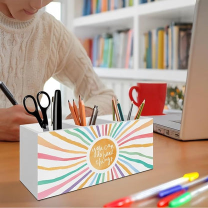 Boho Colorful Sunshine Pen Pencil Holder Organizer - Image 4