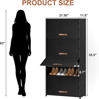 Shoe Rack, 9 Tier Shoe Storage Cabinet - Image 3