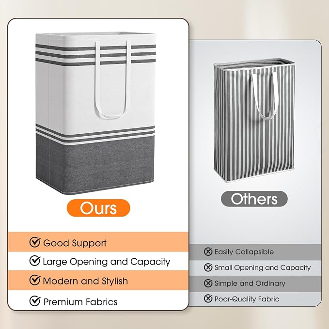 4 Pack Large Laundry Baskets, Laundry Hampers, Freestanding Waterproof - Image 5