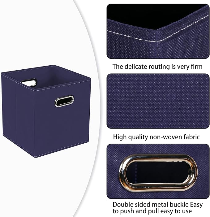 Fabric Cloth Storage Bins, Fabric Cube Bins Organizer - Image 7