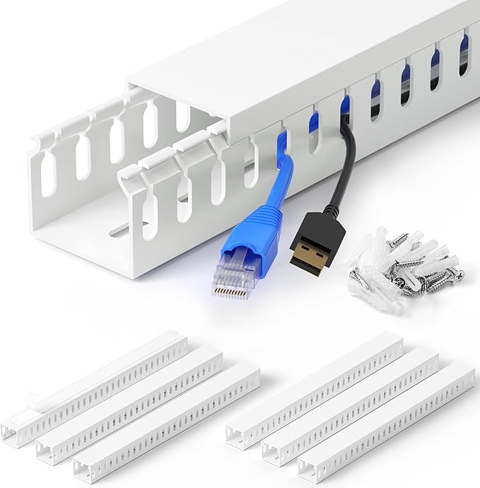 99in Professional Server Rack Cable Management Raceway, H1.4in x W1.6in Cable by ZhiYo