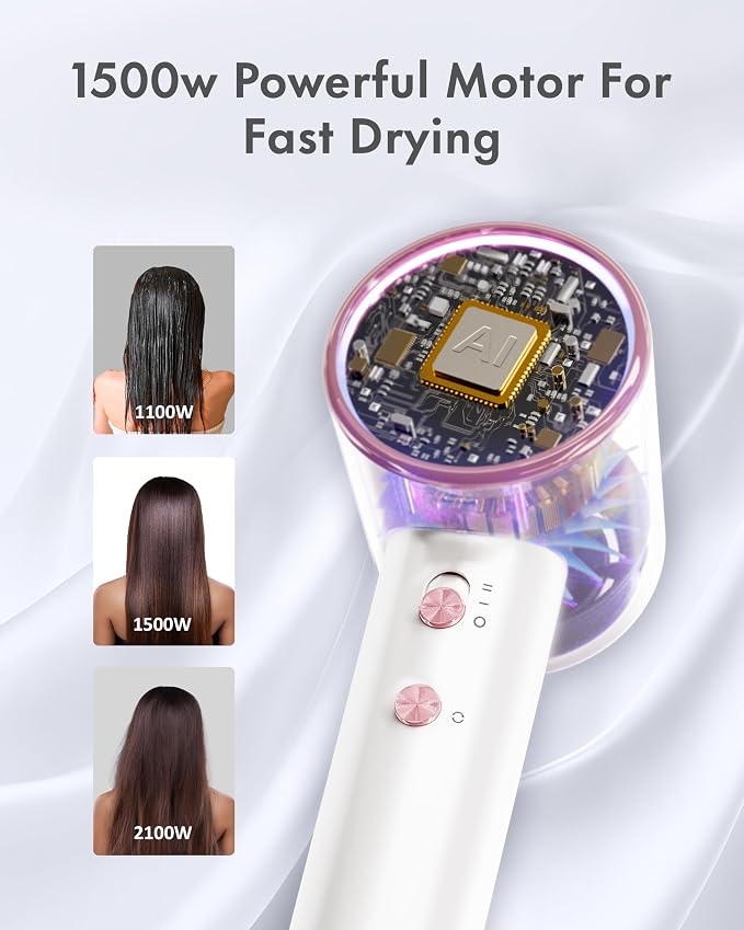 Rudd Hair Dryer with Diffuser, High Speed Hair Dryer with Display, 110000 RPM - Image 6