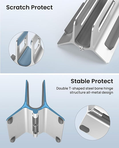 SODI Vertical Laptop Stand for Desk, Gravity Auto Lock Vertical MacBook Stand - Image 6