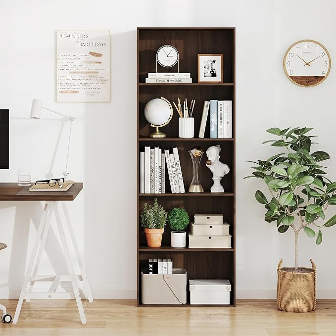 Giantex 5-Tier Bookshelf, Freestanding Bookcase - Image 2