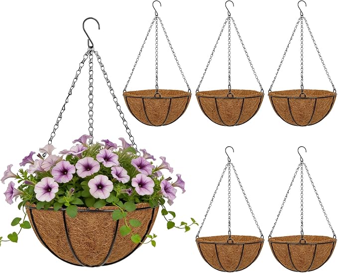 10 Inch Metal Hanging Basket by NatureCrafted