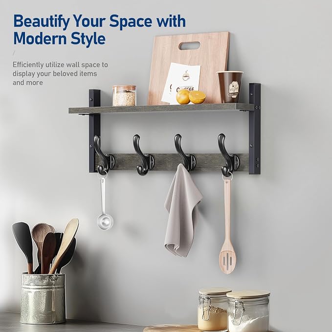 Tatub 20" Rustic Coat Rack Wall Mount - Image 6