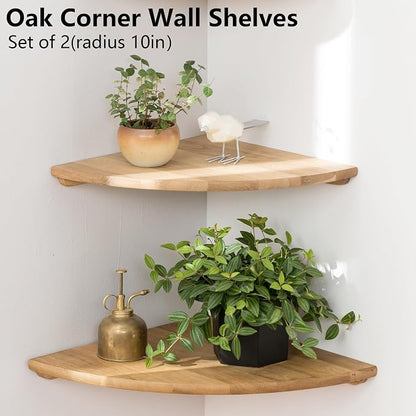 Corner Shelves, Floating Corner Shelf, Round End Wall Mount Display Shelf - Image 8