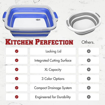 KITCHEN PERFECTION Collapsible XL Smoker & BBQ Prep Tub - Image 8