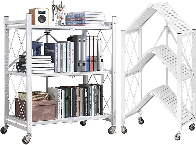 3-Tier Foldable Standing Shelf Units by Lanstics