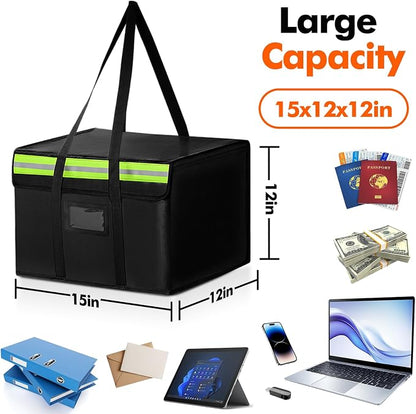 Large Fireproof Document Bag for Home Safe Storage, 4-layer fiberglass - Image 2
