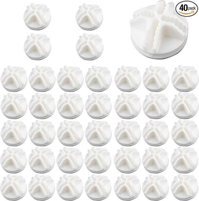 40PCS Cube Connectors Plastic Storage Wire Cube Connectors ABS Connectors by AUXBC