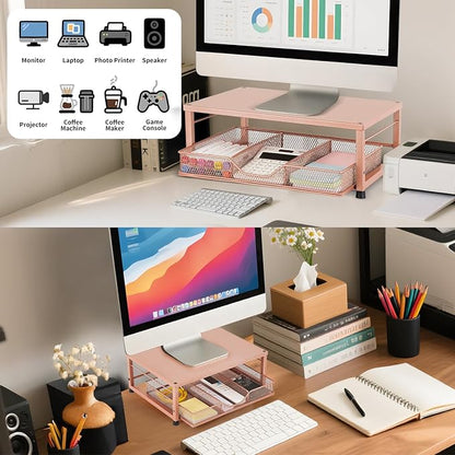 Small Laptop Stand for Desk, Monitor Stand Riser, Office Desk Accessories - Image 2