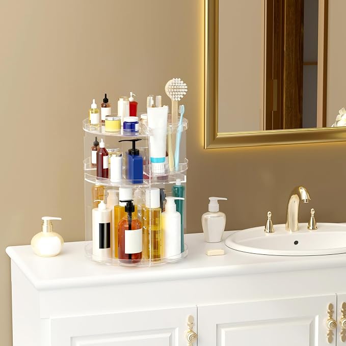 Makeup Organizer 360 rotating, Adjustable Skincare Organizer - Image 7