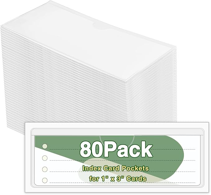 80 Pack Self-Adhesive Label Holders, Sticks To Shelves by BESARME