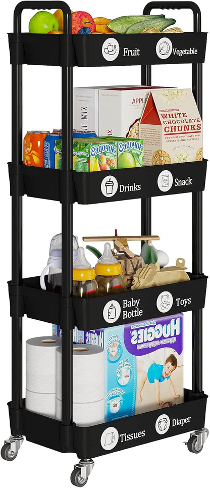Laiensia 4-Tier Rolling Cart - Image 2