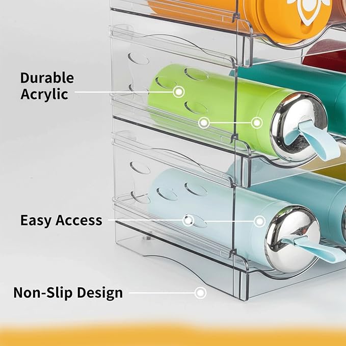 Large Stackable Water Bottle Organizer - Image 3