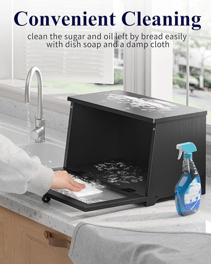 Kitsure Wooden Bread Box for Kitchen Countertop, Stylish Bread Storage - Image 6