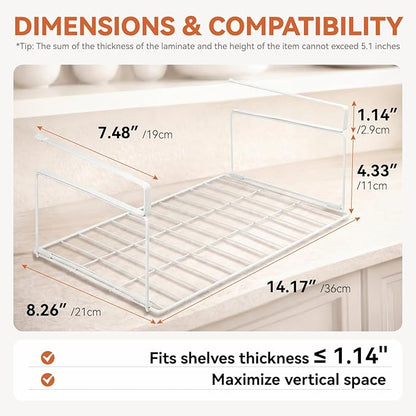 Under Shelf Basket, Space Saving Cabinet Organizers and Storage - Image 4