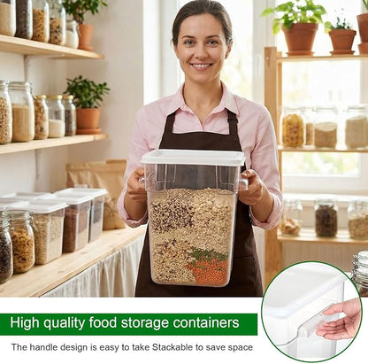 FoldTier 2 Pieces Square Food Storage Containers Polycarbonate Clear food - Image 3