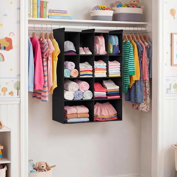 Ofiray-home 4 Tier Hanging Closet Organizer, 12 Compartments Sweater Organizer - Image 2