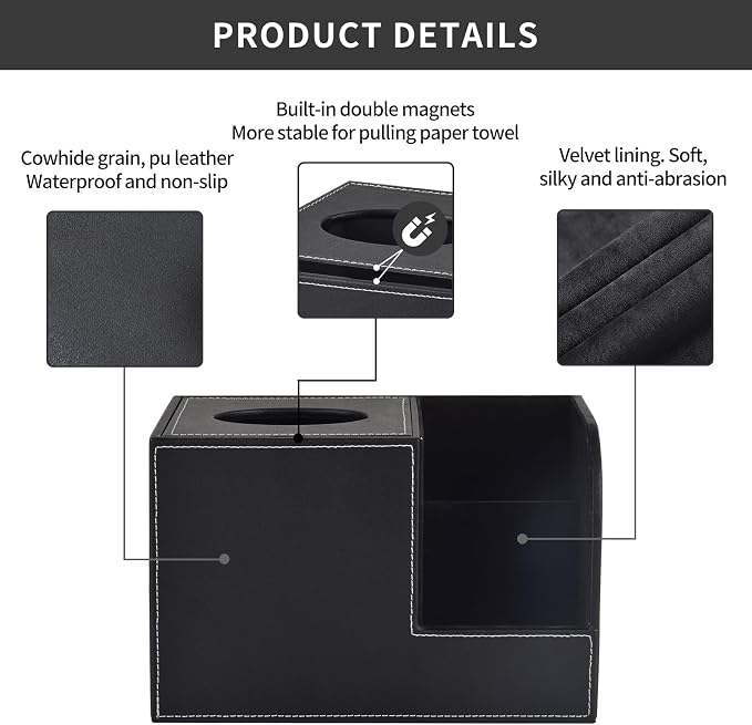 PU Leather Tissue Box Cover - Image 3