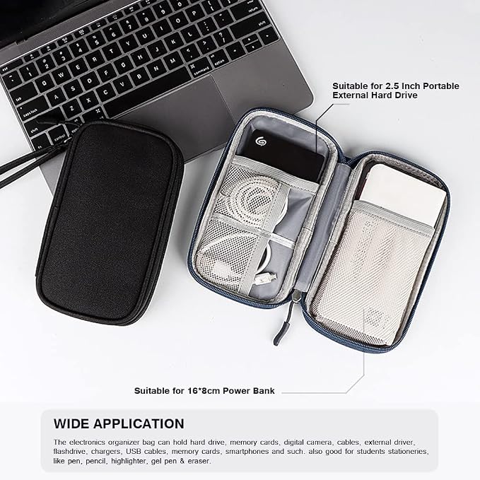 Electronics Organizer Bag Pouch Cable Charger Organizer Travel Shockproof Cord - Image 5