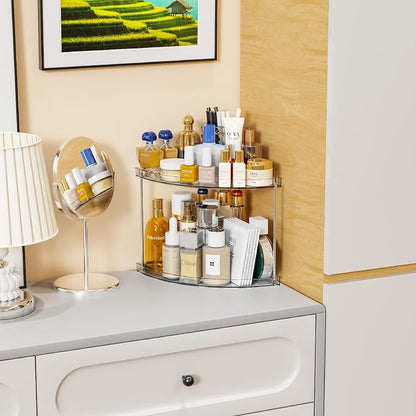 Yieach 2 Tier Corner Bathroom Counter Organizer, Acrylic Bathroom Counter Shelf - Image 5