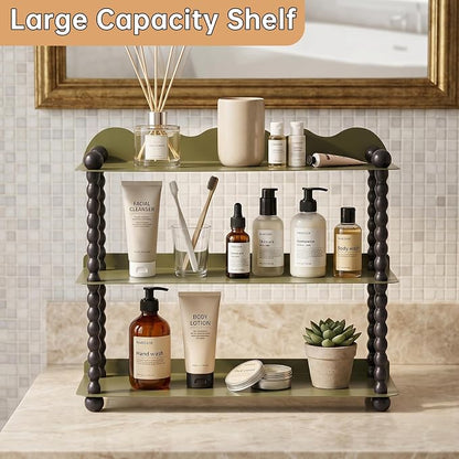 3-Tier Bathroom Counter Organizer, Water Proof Countertop Shelf | Vintage - Image 2
