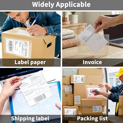 9527 Product 4.5" x 5.5" Clear Adhesive Top Loading Packing List/Shipping Label - Image 7