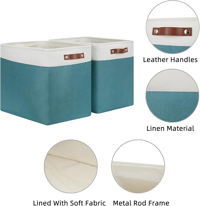 HNZIGE Large Canvas Organizer Baskets - Image 2