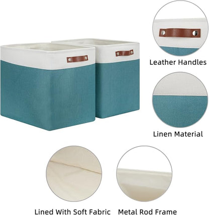 HNZIGE Large Canvas Organizer Baskets - Image 2