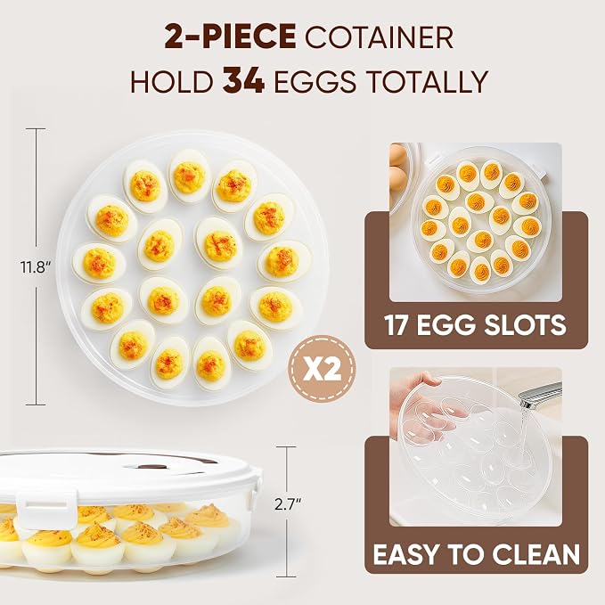77L 2-Pack Deviled Egg Container - Image 8