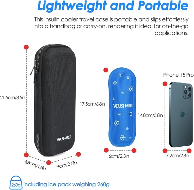 YOUSHARES Insulin Cooler Travel Case TSA Approved - Image 3