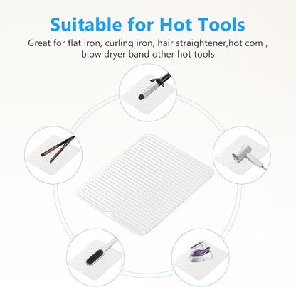 Quccefods Heat Resistant Mat Large Silicone Hot Hair Tools Mat - Image 5
