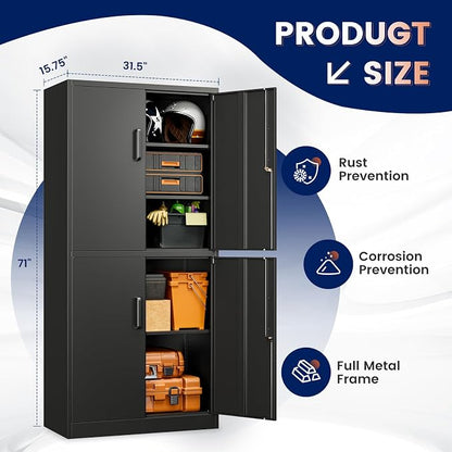 Yizosh Metal Storage Locking Cabinet - Image 4