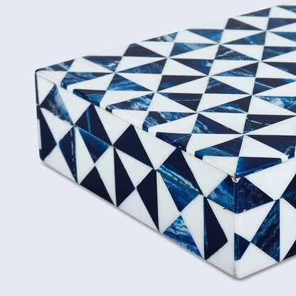 Handicrafts Home Blue and White Decorative Storage Box - Image 5