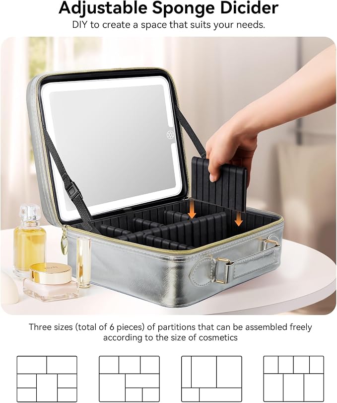 JUSRON Travel Makeup Bag - Image 4